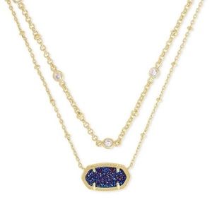 Kendra Scott • Elisa Multi-Strand Necklace in Indigo Blue Drusy